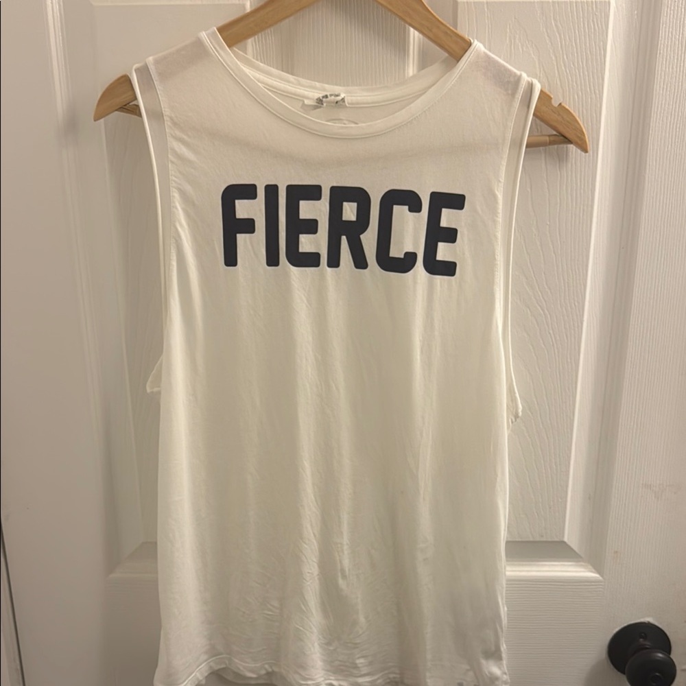 Under Armour White Muscle Tee Fierce Print. Like New, Warn Once